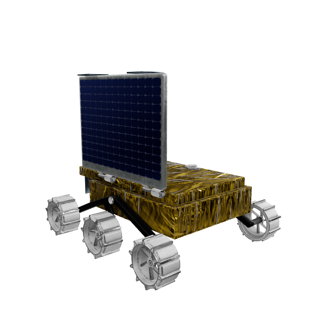 The ISRO Pragyan ("Wisdom" in Sanskrit) Rover is a key component of India's Chandrayaan-2 mission, designed for lunar exploration. Weighing around 27 kilograms, Pragyan is equipped with advanced instruments and is designed for mobility on the Moon's surface.