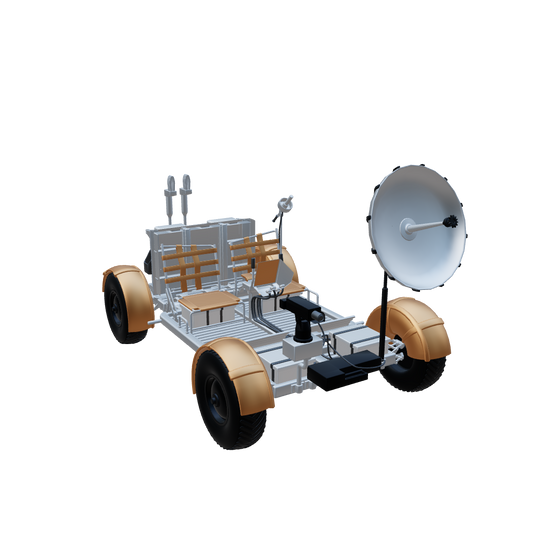 The Lunar Roving Vehicle (LRV) is an iconic piece of technology used during NASA's Apollo program, specifically during the Apollo 15, 16, and 17 missions. Developed to address the challenge of lunar exploration, the LRV was a four-wheeled, battery-powered rover designed for astronauts to traverse the Moon's surface.